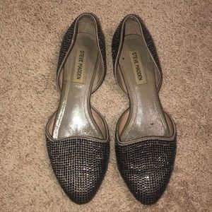 💎 STEVE MADDEN RHINESTONE BLING FLATS 8 💎